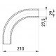 Кутовий з'єднувач металевий e.industrial.pipe.angle.1" без різьби, 90 град.