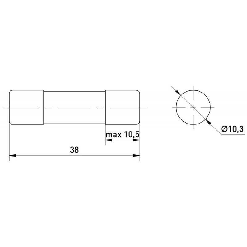 Запобіжник плавкий e.fuse.gpv.1038.2, 10x38, gPV, 2A, 1000VDC, 20kA