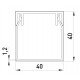 Короб пластиковий e.trunking.stand.40.40, 40х40мм, 2м