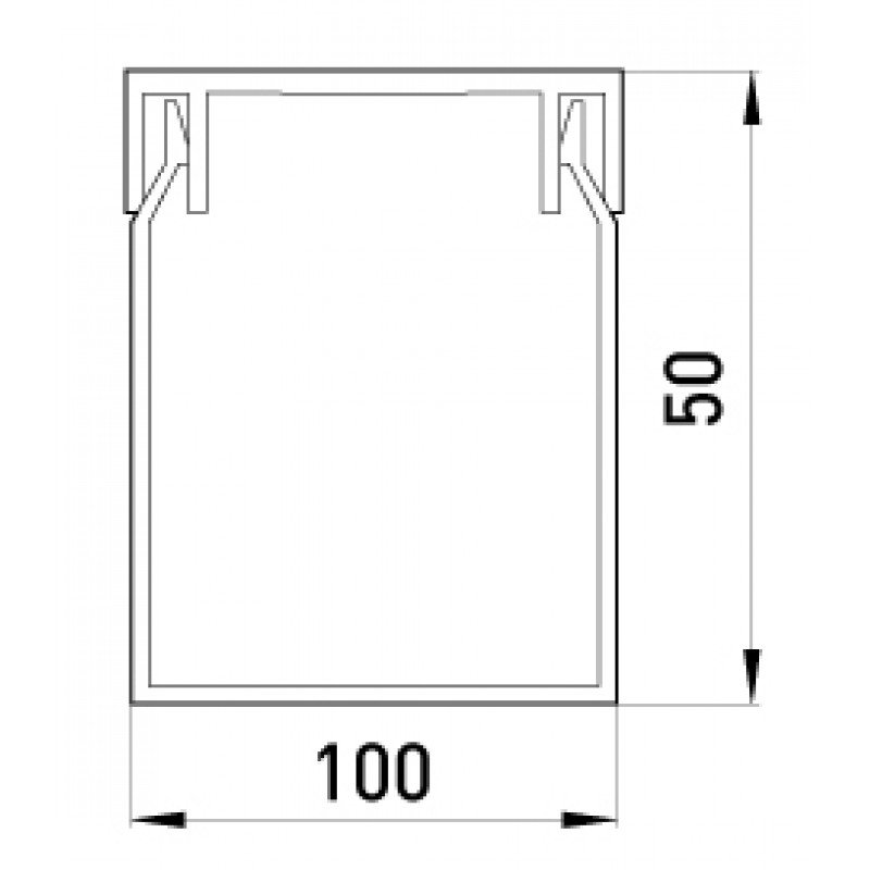 Короб пластиковий перфорований e.trunking.perf.stand.100.50, 100х50мм, 2м