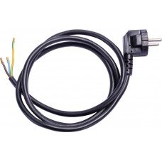 Шнур з вилкою e.wire.plug.black.1,5, 3х1,5, 1,2м, чорний