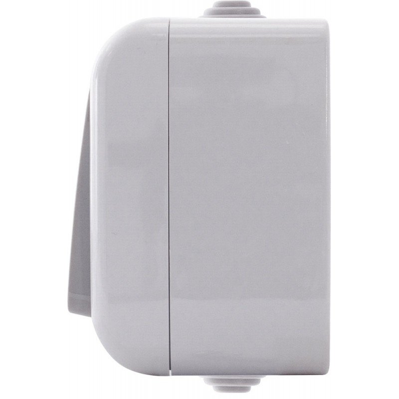 Вимикач одноклавішний e.aqua.1111.grg для зовнішнього монтажу, IP44, сірий