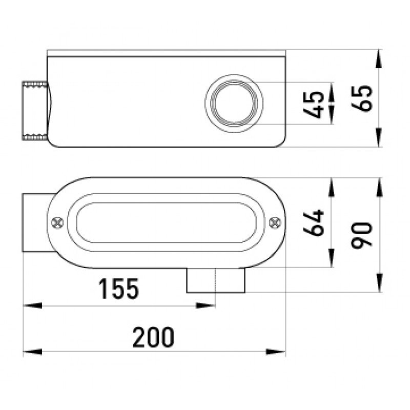 З'єднувач ревізійний Г-подібний e.industrial.pipe.db.revise.elbow.1-1/2" для труб 1-1/2"
