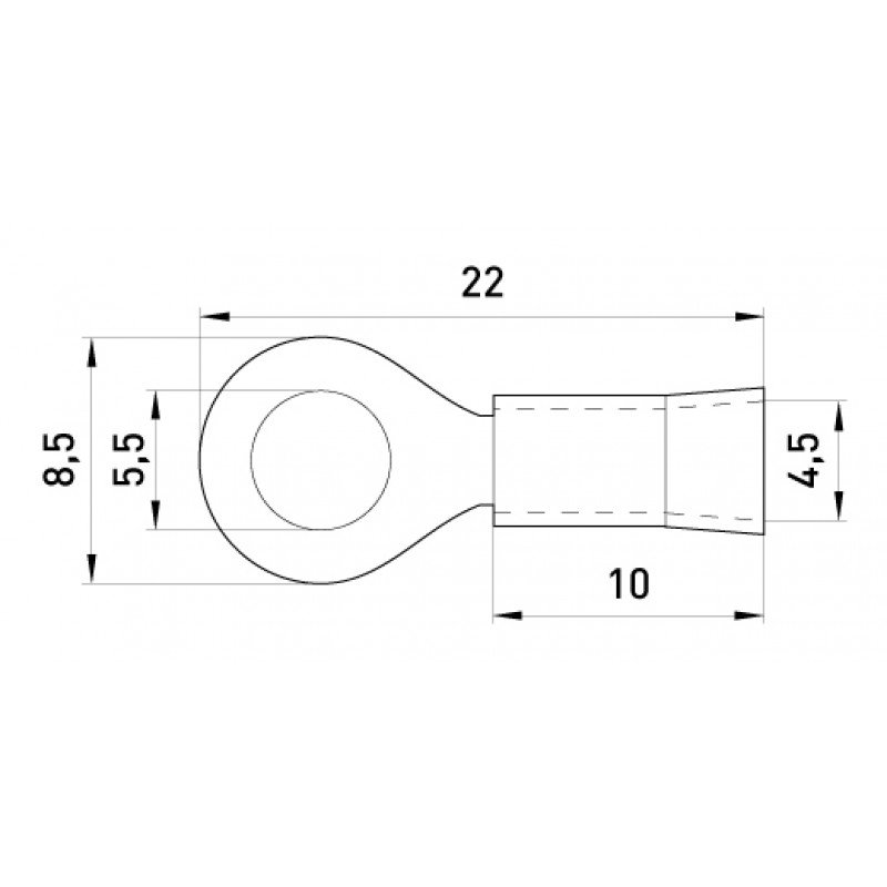 Ізольований наконечник e.terminal.stand.rv2.2.5.grey 1.5-2.5 кв.мм, сірий