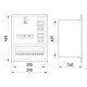 Корпус e.mbox.stand.w.f1.16.z металевий, під 1-ф. лічильник, 16 мод., що вбудовується, з замком