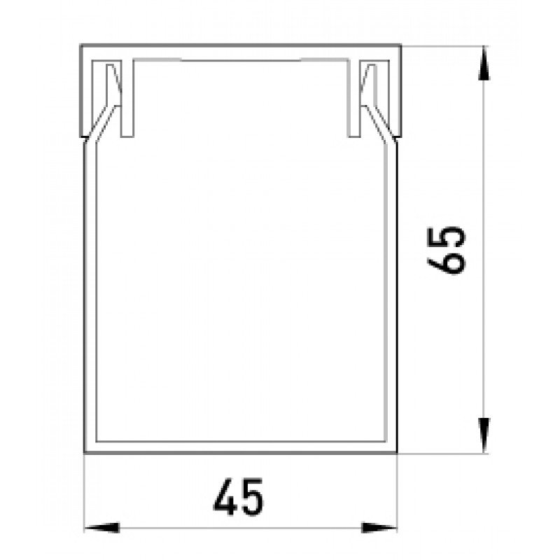 Короб пластиковий перфорований e.trunking.perf.stand.45.65, 45х65мм, 2м