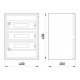 Корпус удароміцний з АБС-пластика e.plbox.400.600.200.60m.blank, 400х600х200мм, IP65 з панеллю під 60 модулів