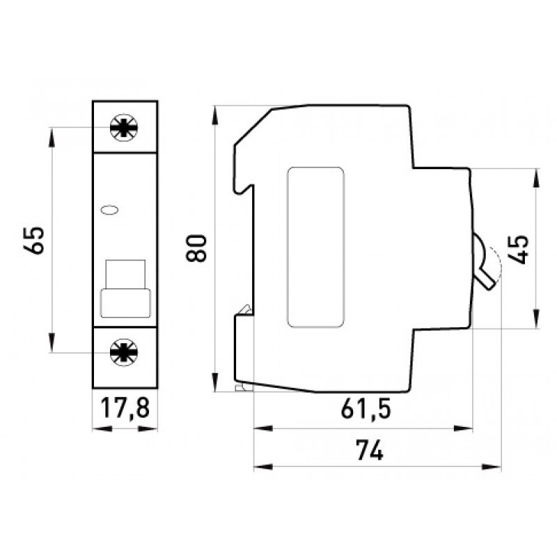 Модульний автоматичний вимикач e.mcb.stand.45.1.C10, 1р, 10А, C, 4,5 кА