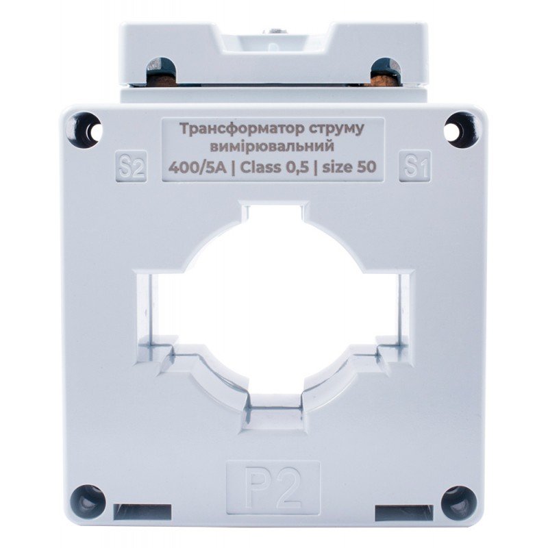 Трансформатор струму вимірювальний e.trans.stand.400.5.50, 400/5 А, клас 0,5, габарит 50
