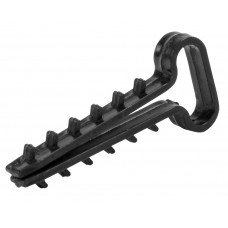 Дюбель - ялинка 14 mm для плоского проводу e.metiz.dowel.flat.fir.black.14, чорний 100 шт.