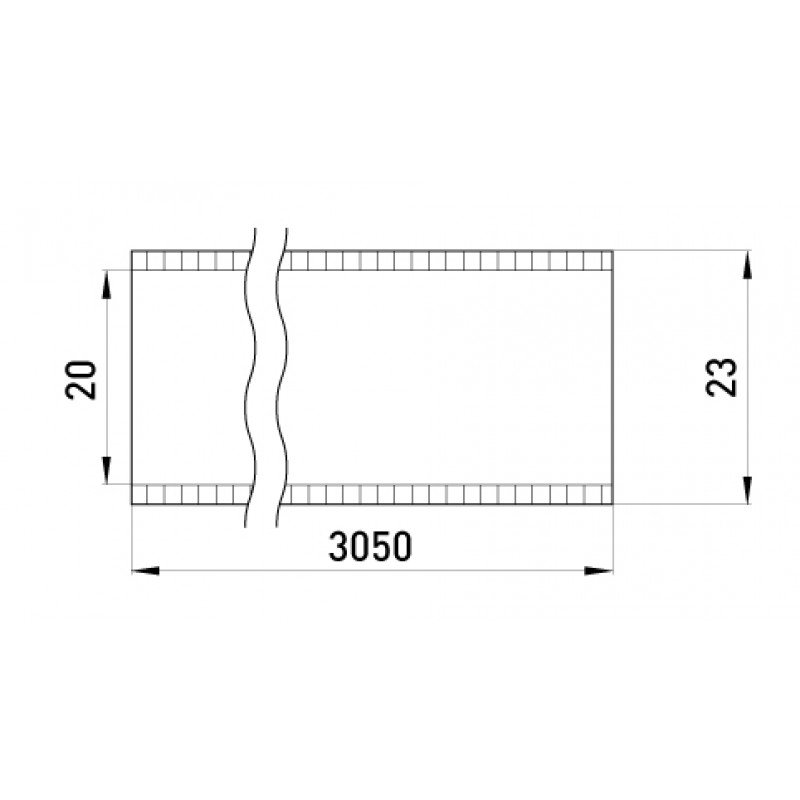 Труба металева e.industrial.pipe.3/4" без різьби, 3.05м