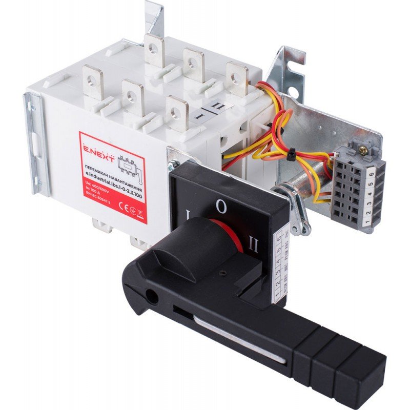 Перемикач навантаження e.industrial.lbs.1-0-2.3.100, 3P, 100А