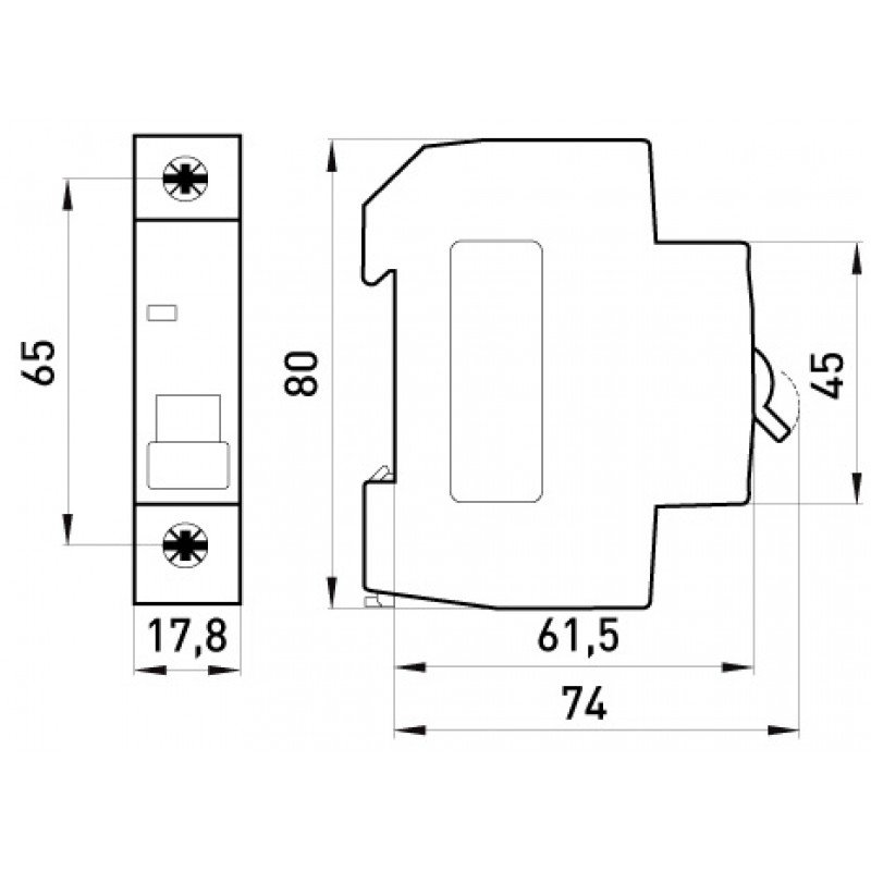 Модульний автоматичний вимикач e.mcb.pro.60.1.B 32 new, 1р, 32А, В, 6кА, new