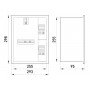 Корпус e.mbox.stand.w.f1.04.z.e металевий, під 1-ф. електронний лічильник, 4 мод., що вбудовується, з замком