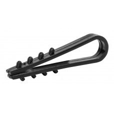 Дюбель - ялинка 6 mm для круглого проводу e.metiz.dowel.fir.black.6, чорний 100 шт.