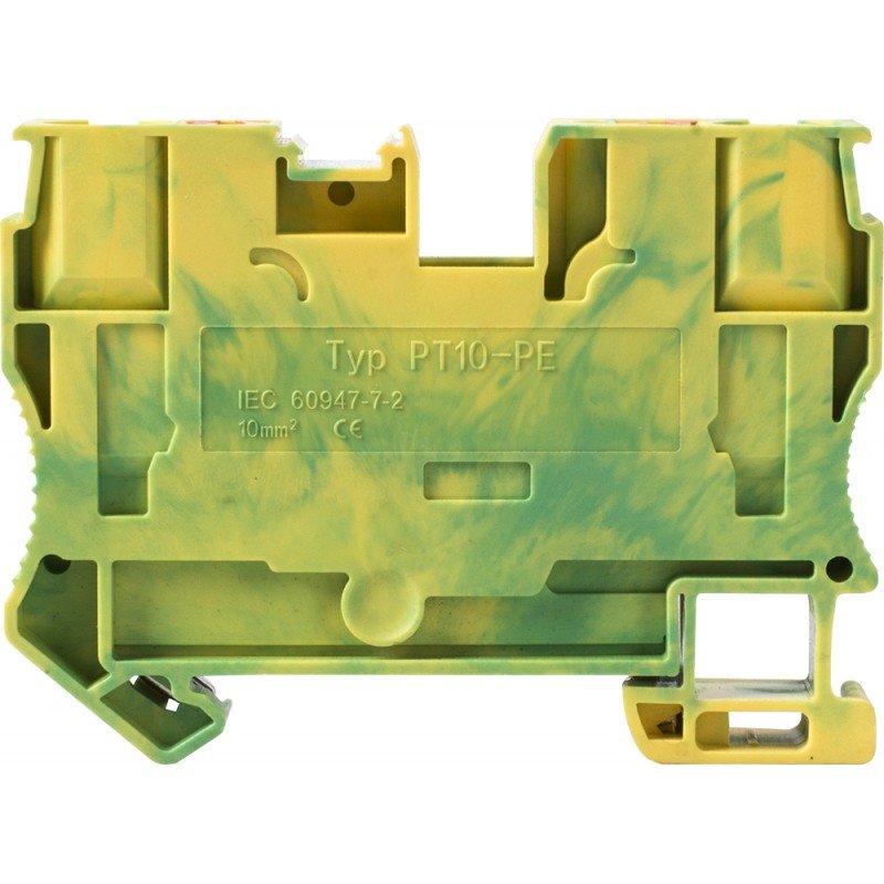 Набірна клемна колодка заземлення на DIN-рейку e.tc.z.din.spring.10