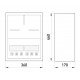 Корпус e.mbox.stand.n.f3.22.z.str металевий, під 3-ф. лічильник, навісний, 22 мод., з замком, вулична