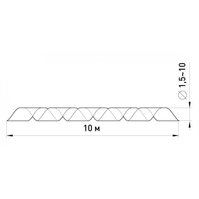 Спіральна обв'язка e.spiral.stand.3, 1,5-10 мм, 10м