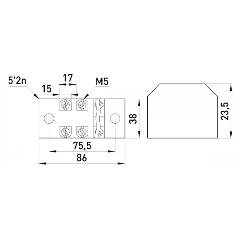 Клемна колодка захищена e.tc.protect.45.4, 45А, 4 полюса