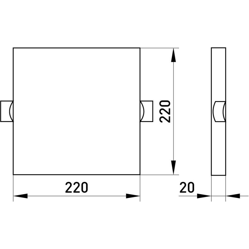Світильник світлодіодний вбудов e.LED.stand.MP.Square.R.36.4500.квадрат.36Вт.4500К.3240Лм