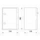 Корпус удароміцний з АБС-пластика e.plbox.210.280.130.tr, 210х280х130мм, IP65 з прозорими дверцятами