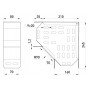 Кут горизонтальний 90 град 160х80 мм