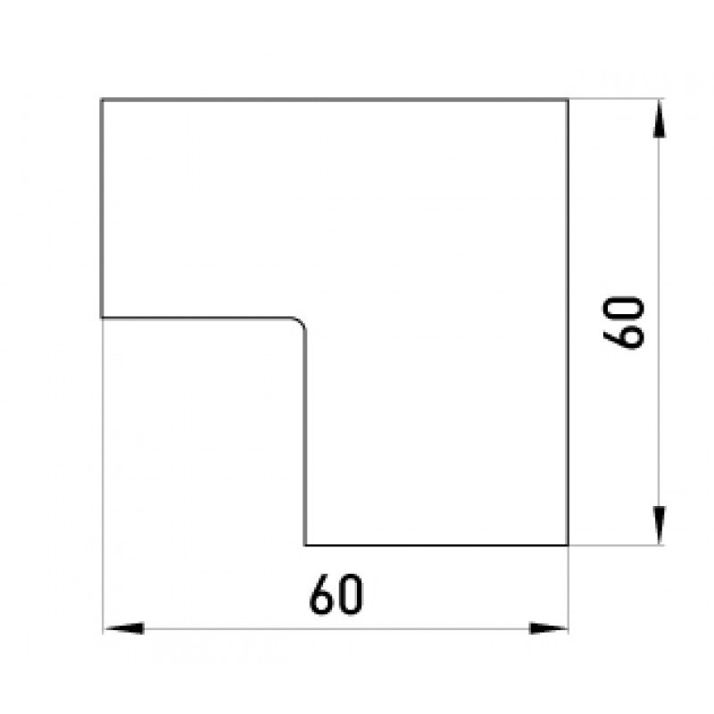 Внутрішній кут e.trunking.blend.in.stand.40.40 для короба 40х40мм