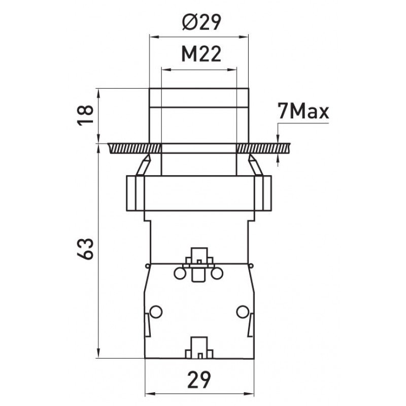 Кнопка з підсвіткою e.mb.bw3161 біла, без фіксації, 1NO