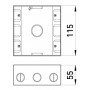 Коробка розподільча (монтажна) металева без кришки e.industrial.pipe.db.thread.5.1/2" з 5 різьбовими вводами 1/2"
