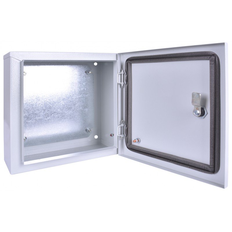 Корпус металевий e.mbox.stand.p.30.30.20 IP54 з монтажною панеллю (300x300x200)