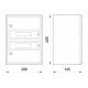 Корпус удароміцний з АБС-пластика e.plbox.300.400.165.24m.tr, 300х400х165мм, IP65 з прозорими дверцятами та панеллю під 24 модулі