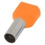 Ізольований наконечник e.terminal.stand.te.2.0.75.orange (TE7508 orange) 2x0,75 кв.мм, помаранчевий