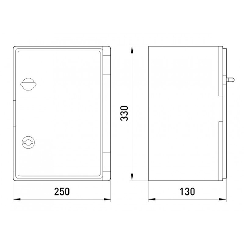 Корпус удароміцний з АБС-пластика e.plbox.250.330.130.tr, 250х330х130мм, IP65 з прозорими дверцятами