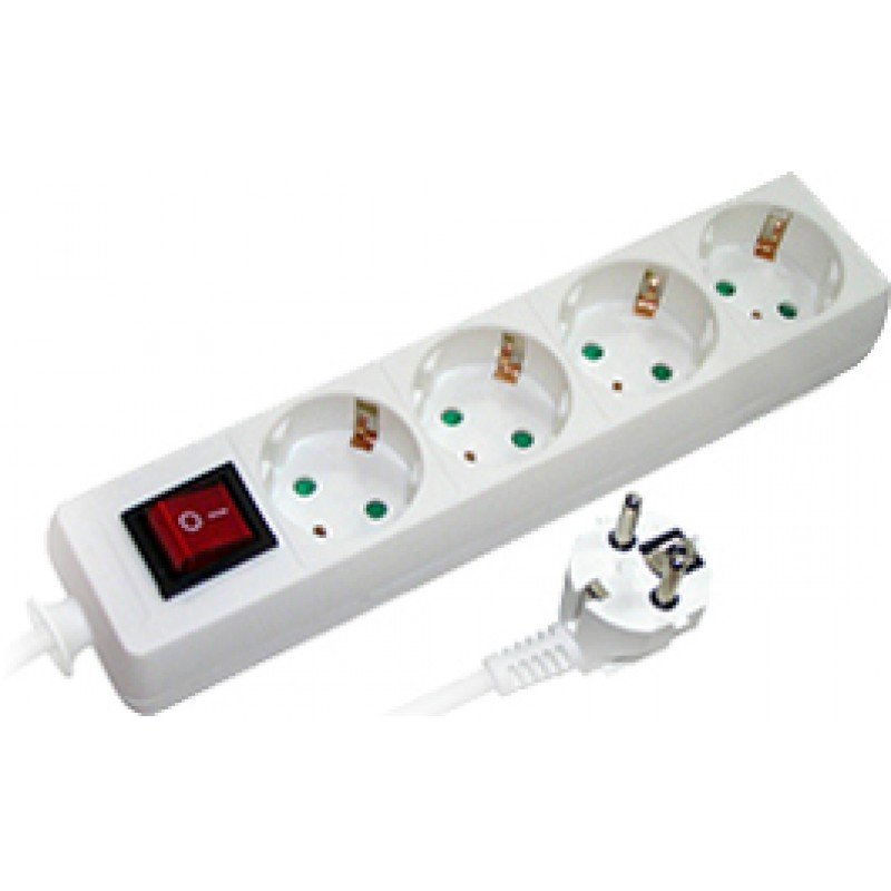 Подовжувач e.es.4.3.z.s.b 4 гнізда, 3м, з з/к, з вимикачем, baby protect