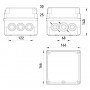 Коробка розподільча пластикова Z1 W IP 55 (166*166*140)