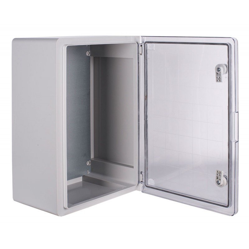 Корпус з ABS-пластику e.plbox.pro.p.60.40.20.tr з прозорими дверцятами 600x400x200мм ІР65