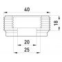 Перехідник металевий e.industrial.pipe.thread.bts.1-1/4".3/4", різьбовий, з 1-1/4" на 3/4"