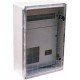 Корпус удароміцний з АБС-пластика e.plbox.400.600.200.3f.20m.tr, 400х600х200мм, IP65 з прозорими дверцятами, панеллю під 3 - фазний лічильник та 20 модулів