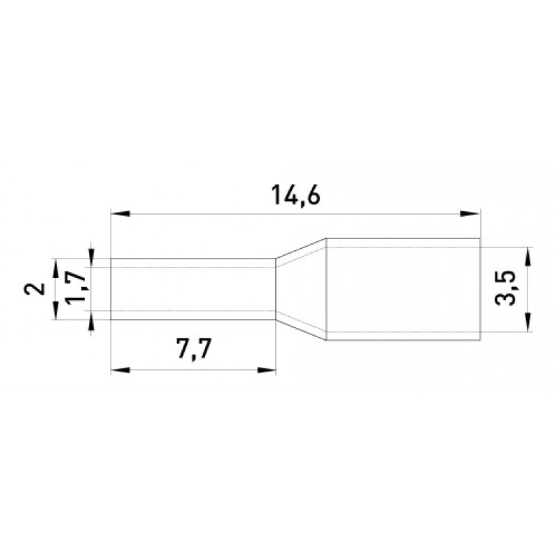 Ізольований наконечник втулковий e.terminal.stand.e1508.grey 1,5 кв.мм, сірий