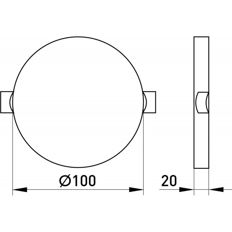 Світильник світлодіодний вбудов e.LED.stand.MP.Round.R.10.4500.коло.10Вт.4500К.900Лм