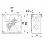 Коробка розподільча пластикова 6, IP44, 380 В, 5*4