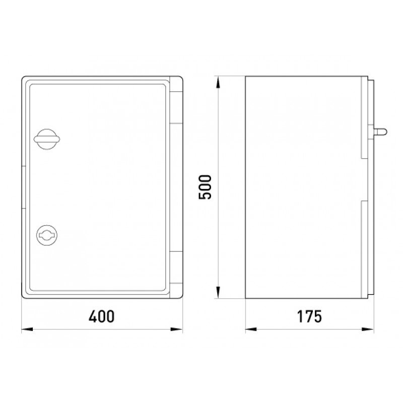 Корпус удароміцний з АБС-пластика e.plbox.400.500.175.tr, 400х500х175мм, IP65 з прозорими дверцятами