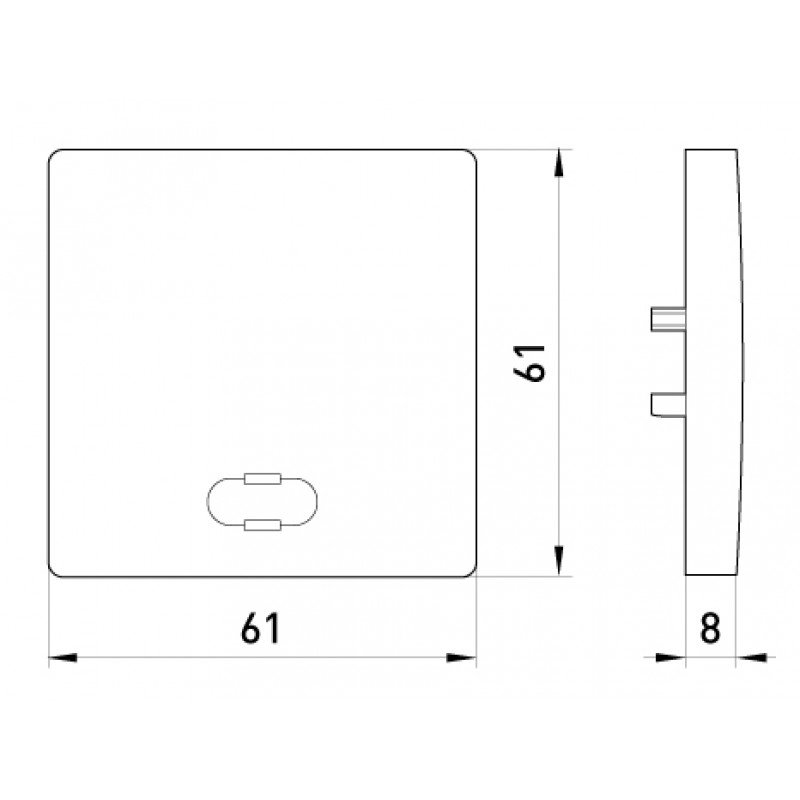 Кнопка e.lux.11651L.pn.anthracite одинарна "антрацит" з підсвіткою