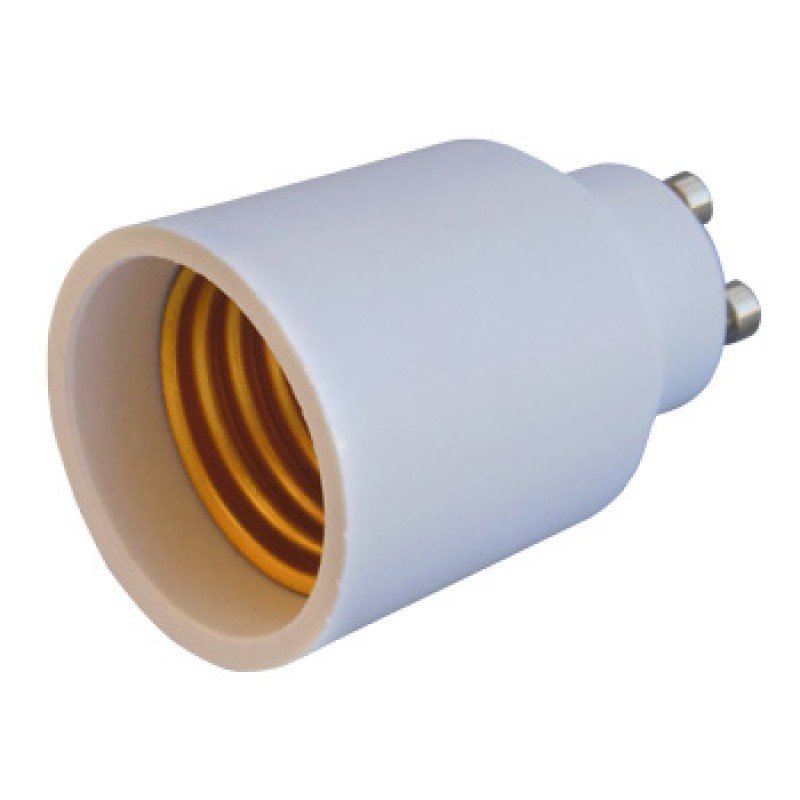 Перехідник e.lamp adapter.GU10/Е27.white, з патрону GU10 на Е27, пластиковий