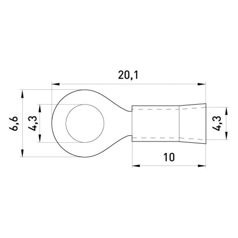 Ізольований наконечник e.terminal.stand.rv1.1,25.4.green 0.5-1.5 кв.мм, зелений