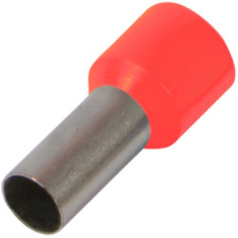 Ізольований наконечник втулковий e.terminal.stand.e6012.red 6,0 кв.мм, червоний