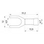 Ізольований наконечник вилковий e.terminal.stand.sv.5,5.6.grey 4-6 кв.мм, сірий