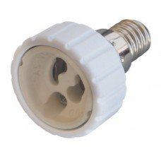 Перехідник e.lamp adapter.Е14/GU10.white, з патрону Е14 на GU10, пластиковий