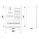 Корпус e.mbox.stand.w.f3.24.z.е металевий, під 3-ф. електронний лічильник, 24 мод., що вбудовується, з замком.
