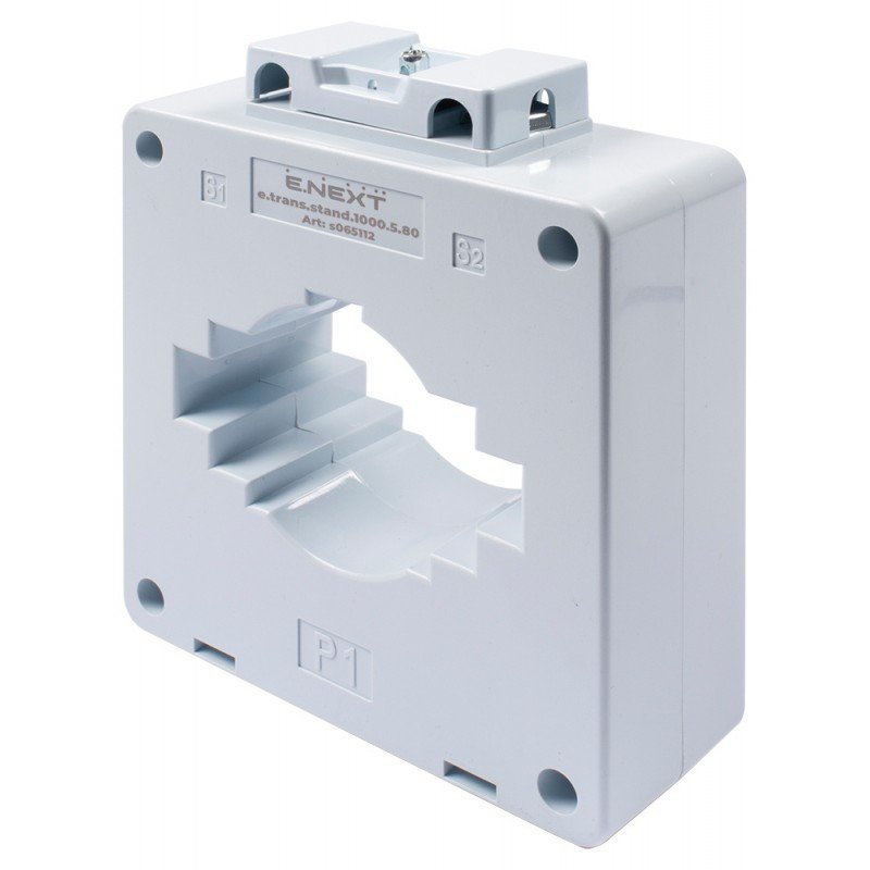 Трансформатор струму вимірювальний e.trans.stand.1000.5.80, 1000/5 А, клас 0,5, габарит 80